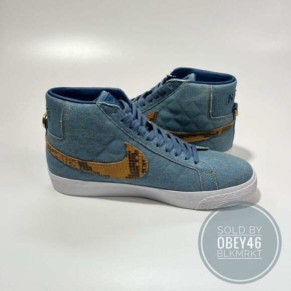 Nike Zoom Blazer Mid QS SB x Supreme Denim DX8421-400 Mens Size 9 main image 7